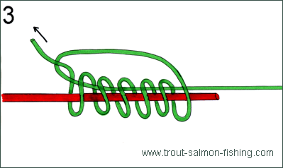 Fly fishing knots - constriction knot 3