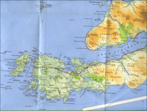 Western Mull Map - trout fishing