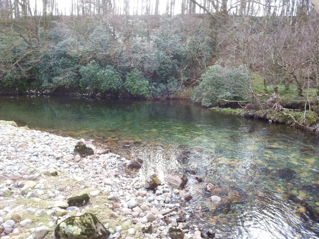 Clear water on the Cumbrian Esk