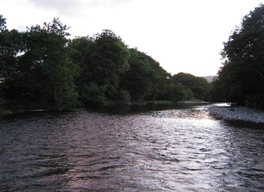 Cumbrian Esk at Linbeck in summer