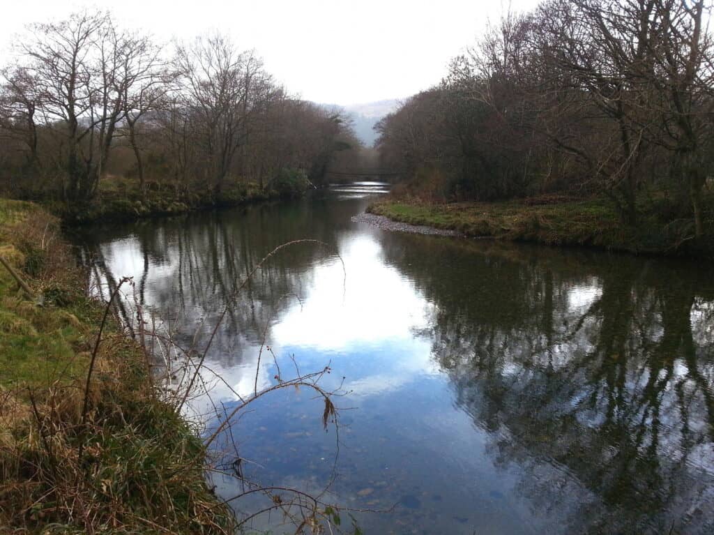 View downstream over Meadow Dub, Falkus's favourite Sea Trout Pool