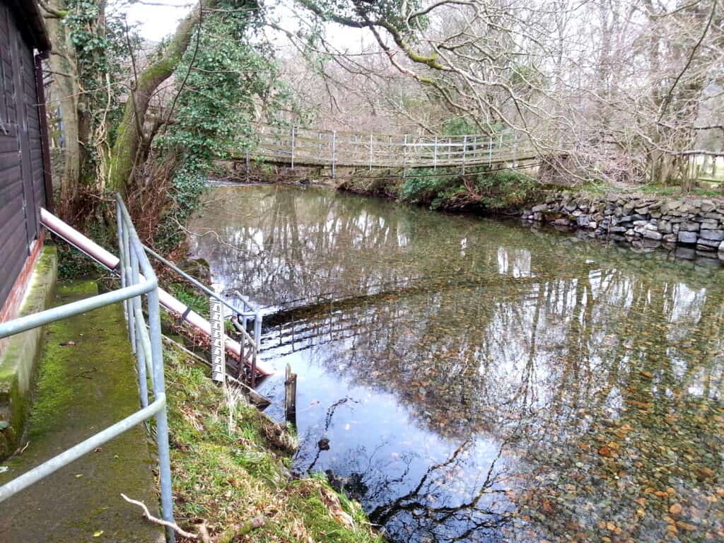 New river level Gauge at Stocks Bridge, Cumbrian Esk