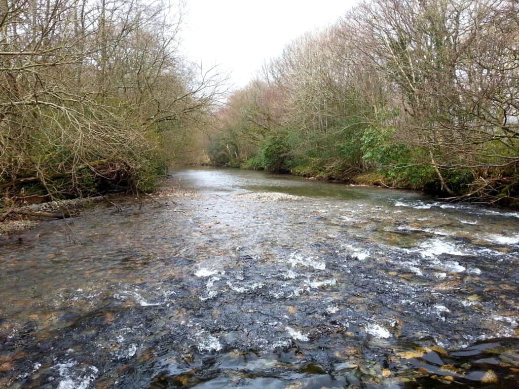 Looking downstream from Stocks Bridge